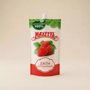 Махеевъ Джем 300гр. КЛУБНИКА 1*16шт. дой-пак !!!